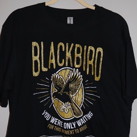 Gildan Beatles Blackbird Black  Shirt Size L - Picture 1 of 3